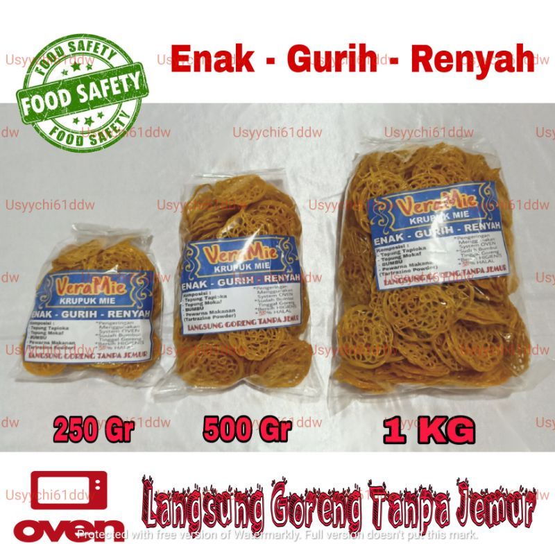 

Kerupuk Mie Kuning Mentah Enak, Gurih, Renyah Langsung Goreng Tanpa Jemur 250gr 500gr 1Kg