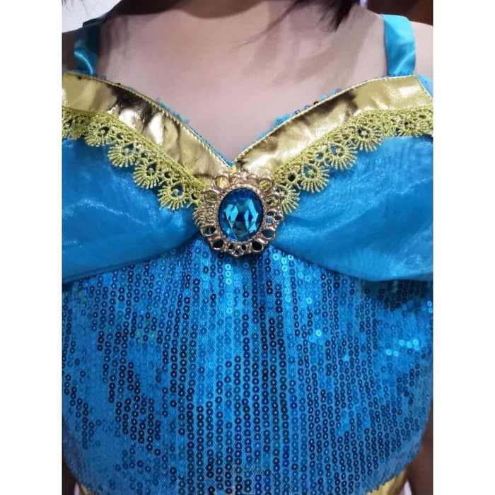 Kostum Anak Jasmine II Aladdin Princess Dress Gaun Baju Pesta Ultah Import