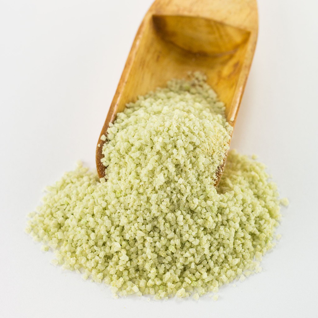 

Gourmet Handcrafted Japanese Wasabi Flavored Sea Salt 25gr Garam Wasabi Jepang