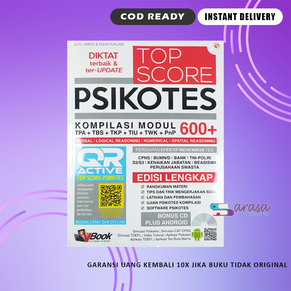 Jual Buku Psikotes Top Score Psikotes Kompilasi Modul Plus Cd Shopee Indonesia