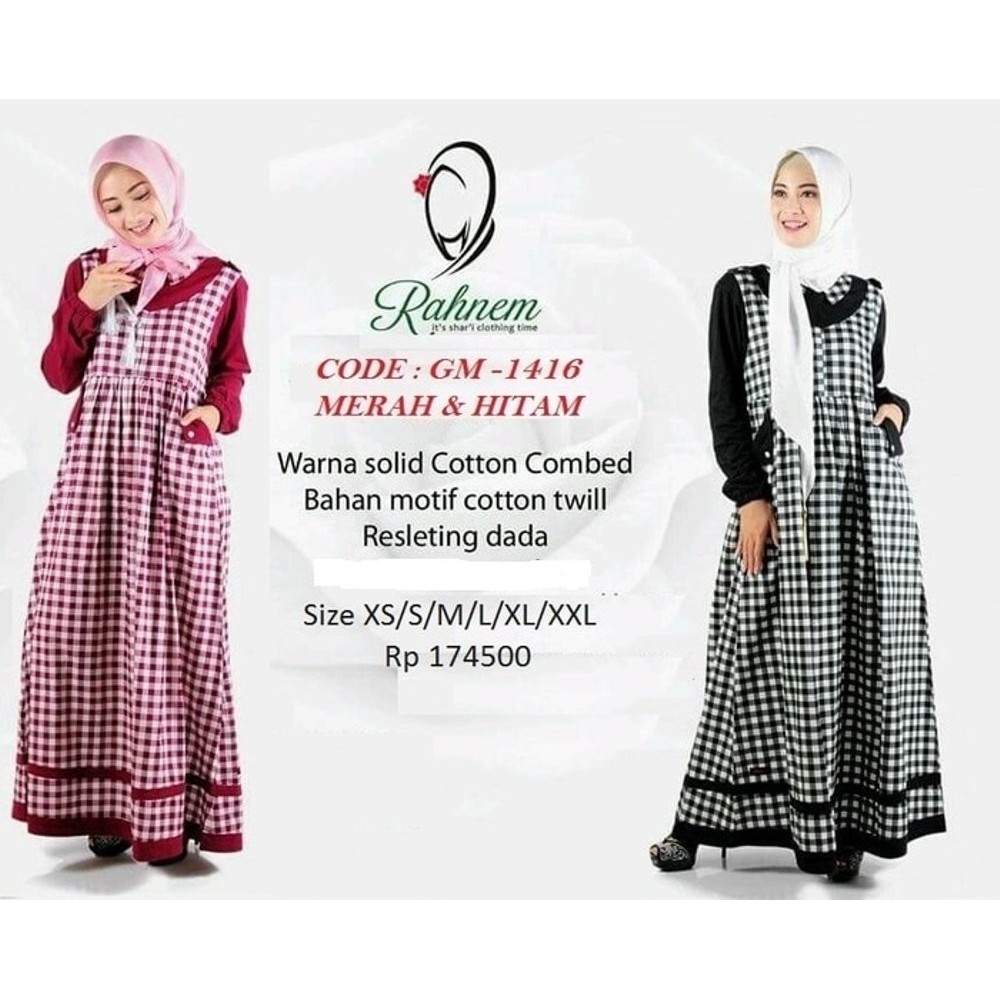 TERLARIS Gamis Rahnem GM 1416 Dress Muslim muslimah