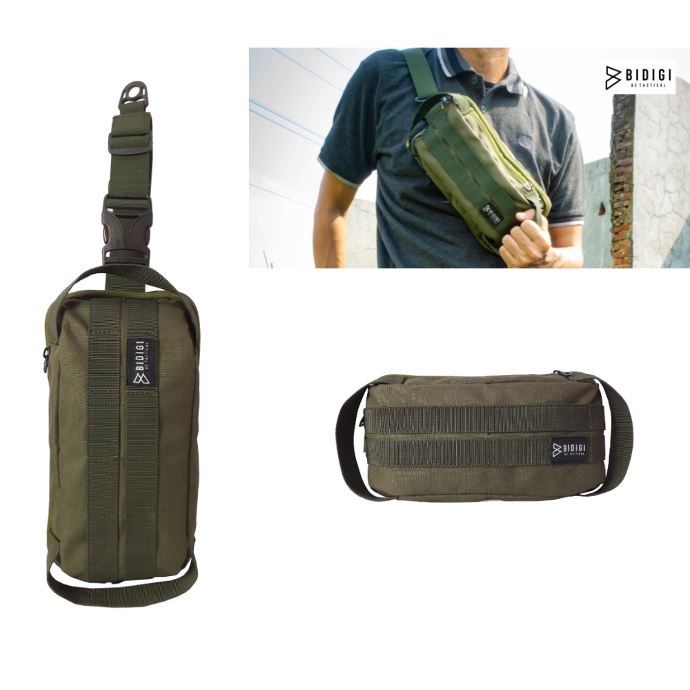 BIDIGI CAPSUL POUCH/SLINGBAG TACTICAL ARMY