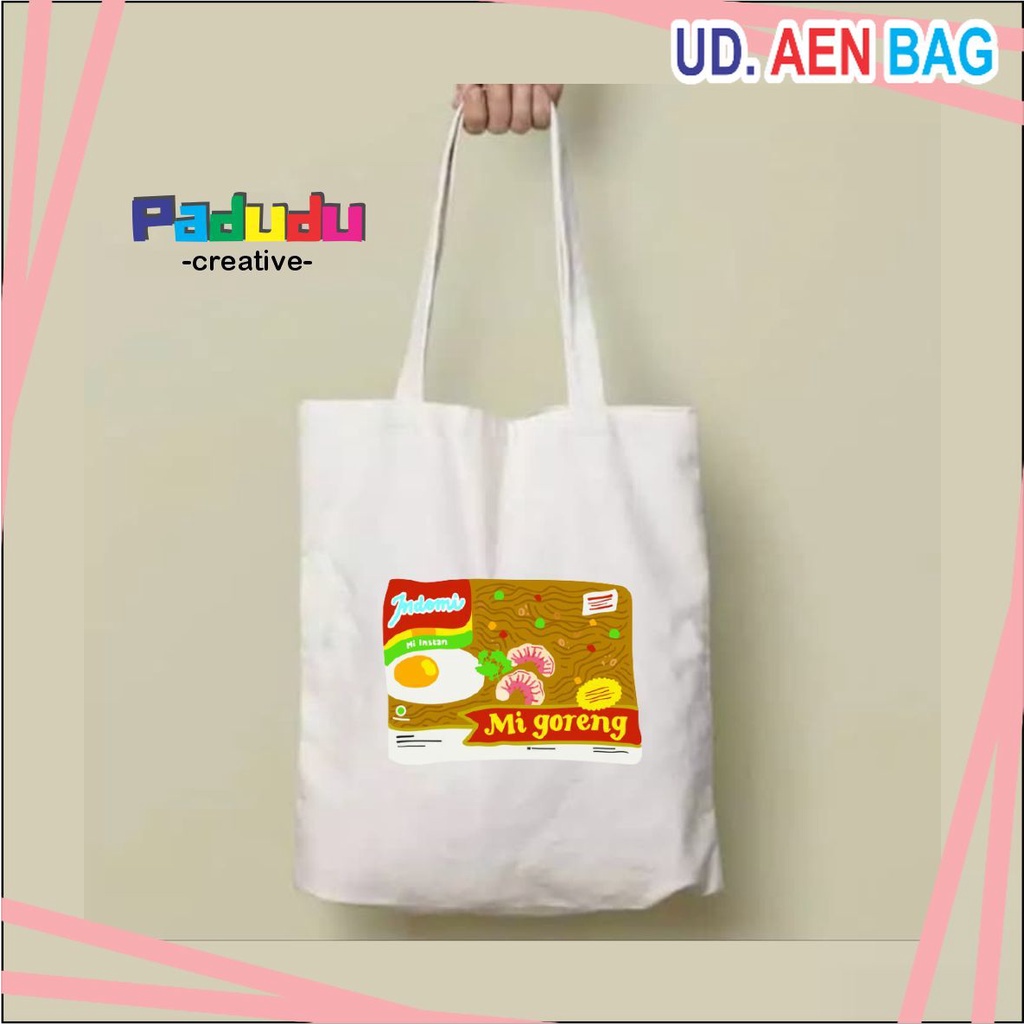 Jual Tote Bag Vintage Indomie Goreng Resleting Aesthetic Aenbag