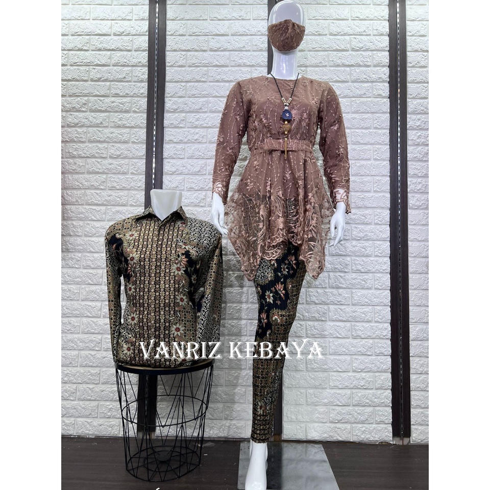 KEBAYA COUPLE KEMEJA BATIK / KEBAYA TUNIK COUPLE / KEBAYA TUNIK MODERN / KEBAYA GOMES / KEBAYA JUBRAI TILLE / TUNIK TILLE / KEBAYA PESTA /  TUNIK TILLE / KEBAYA WISUDA / KEBAYA TUNIK WANITA / KABAYA TILE KONDANGAN