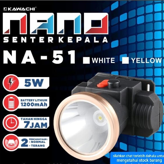 SENTER KEPALA LED KAWACHI HEADLAMP CAMPING NANO NA-51 SENTER DIVING