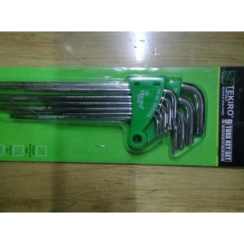 Tekiro Kunci L Bintang Panjang Tanpa Lubang 9 Pcs Torx Set 9 Pcs Termurah Berkualitas