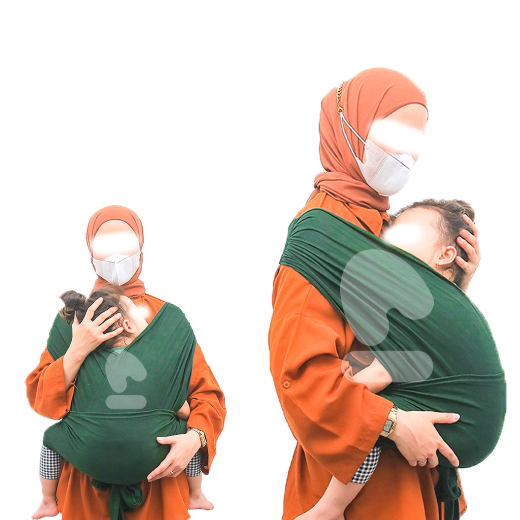 Gendongan Bayi Depan dan Samping Babywrap 3in1 Dooladoo + Sash Belt