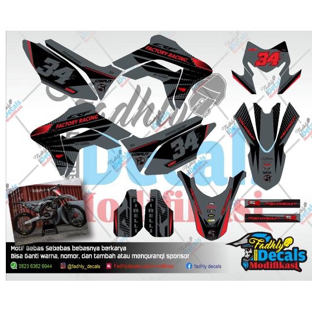 Decal crf abu hitam telaris