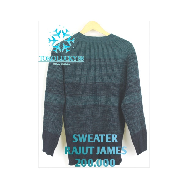 IMPORT BELI 2 GRATIS 1 Sweater Rajut Wool Musim Dingin Infinity Baju Winter James