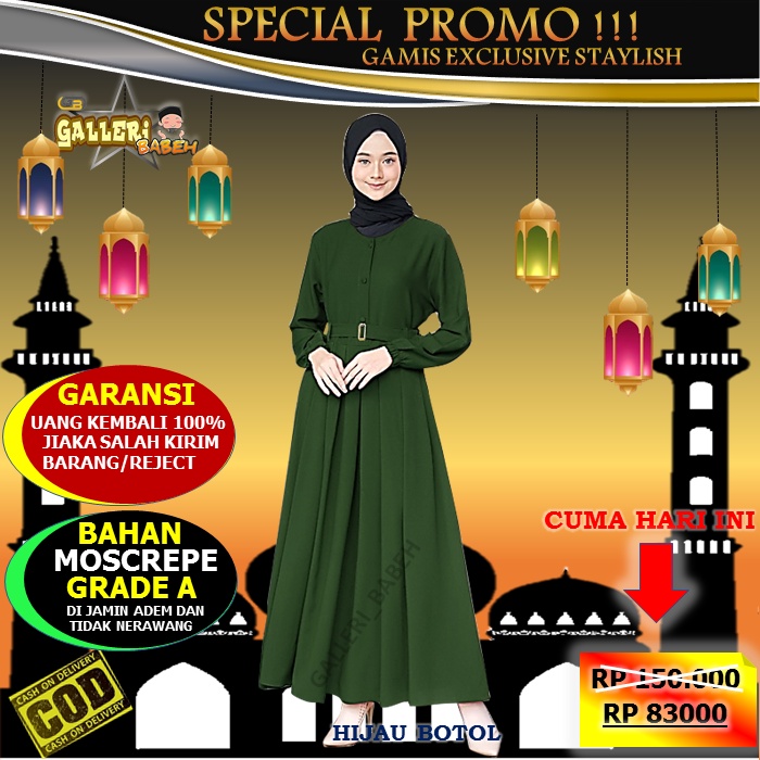 GAMIS TERBARU 2021 GAMIS KAIMA FULL KANCING GAMIS KEKINIAN FASHION MUSLIM WANITA GB05