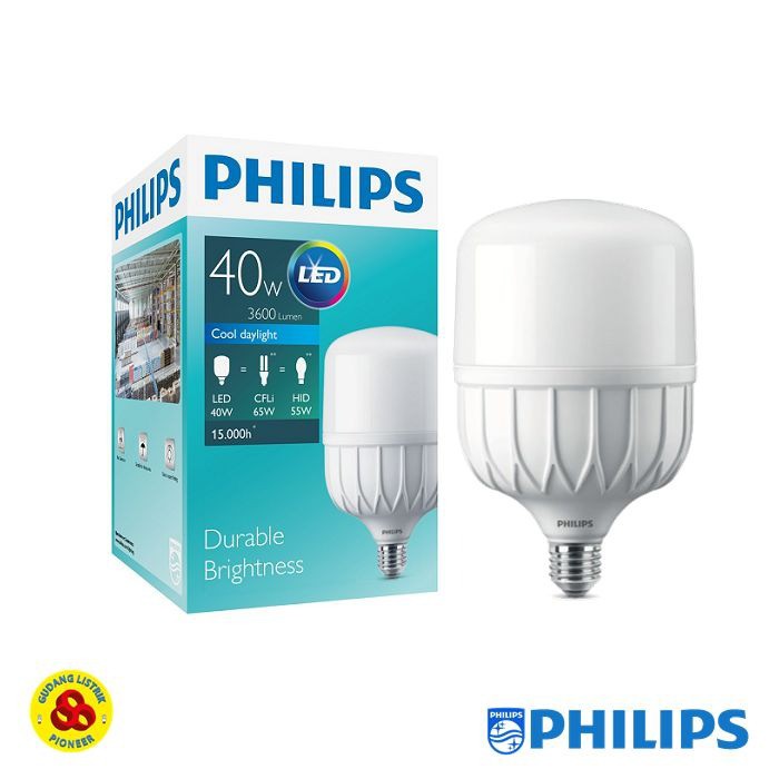 Philips Lampu LED TrueForce 40W Putih E27 LED Bulb TForce 6500K CDL