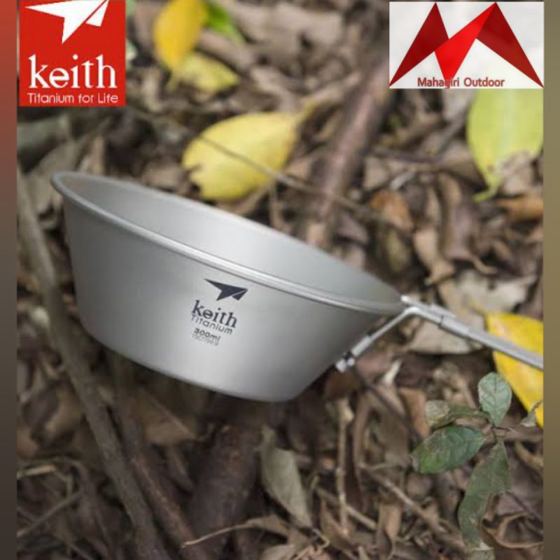 Keith titanium Ti5320 300ml bowl with folding mangkuk camping outdoor ultralight