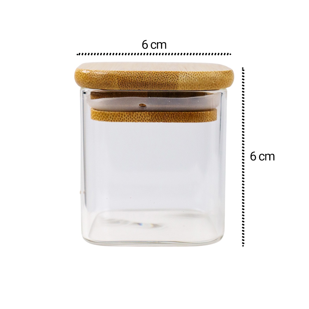 Toples Kaca Penyimpanan Makanan Glass Storage Jar 180ml - HC1019