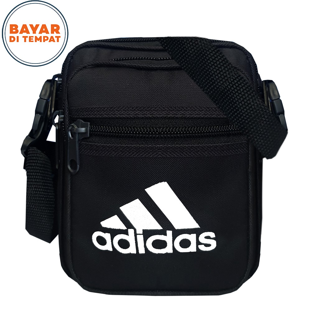 SHOPEE 6.6 SUPER SALE!! Tas Selempang Pria Kanvas Tas Sporty Outdoor A-6M Tas Slingbag Pria - Black