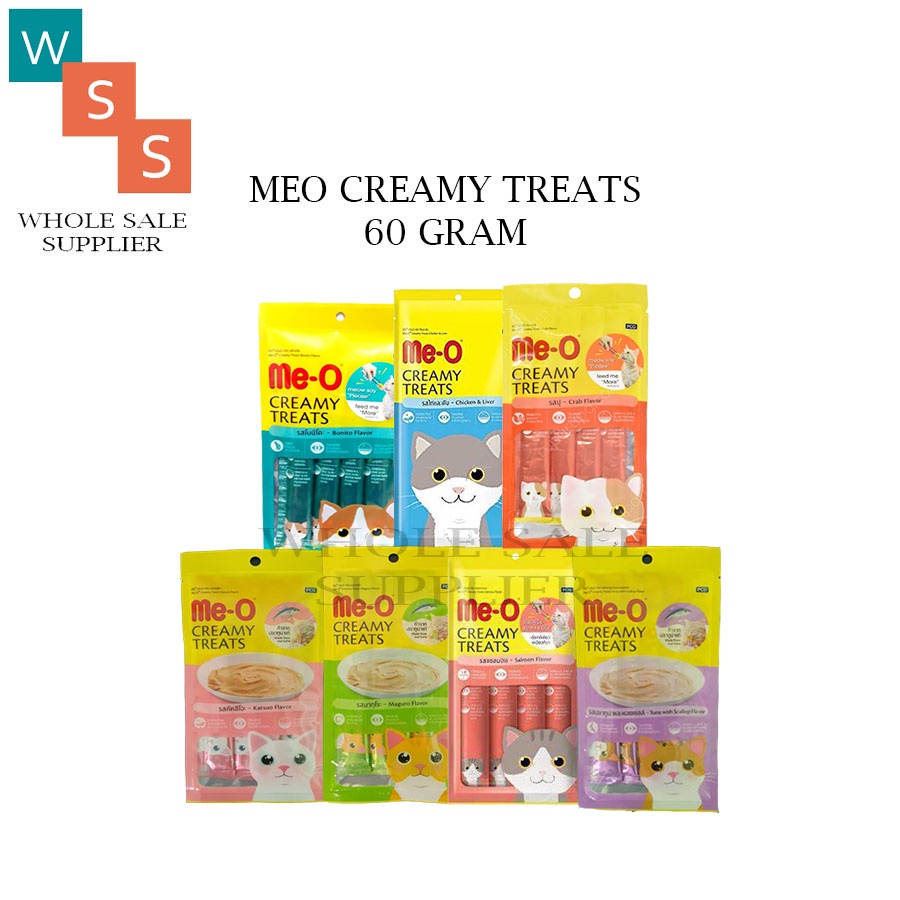 MAKANAN KUCING MEO CREAMY TREATS ALL VARIAN 60GR