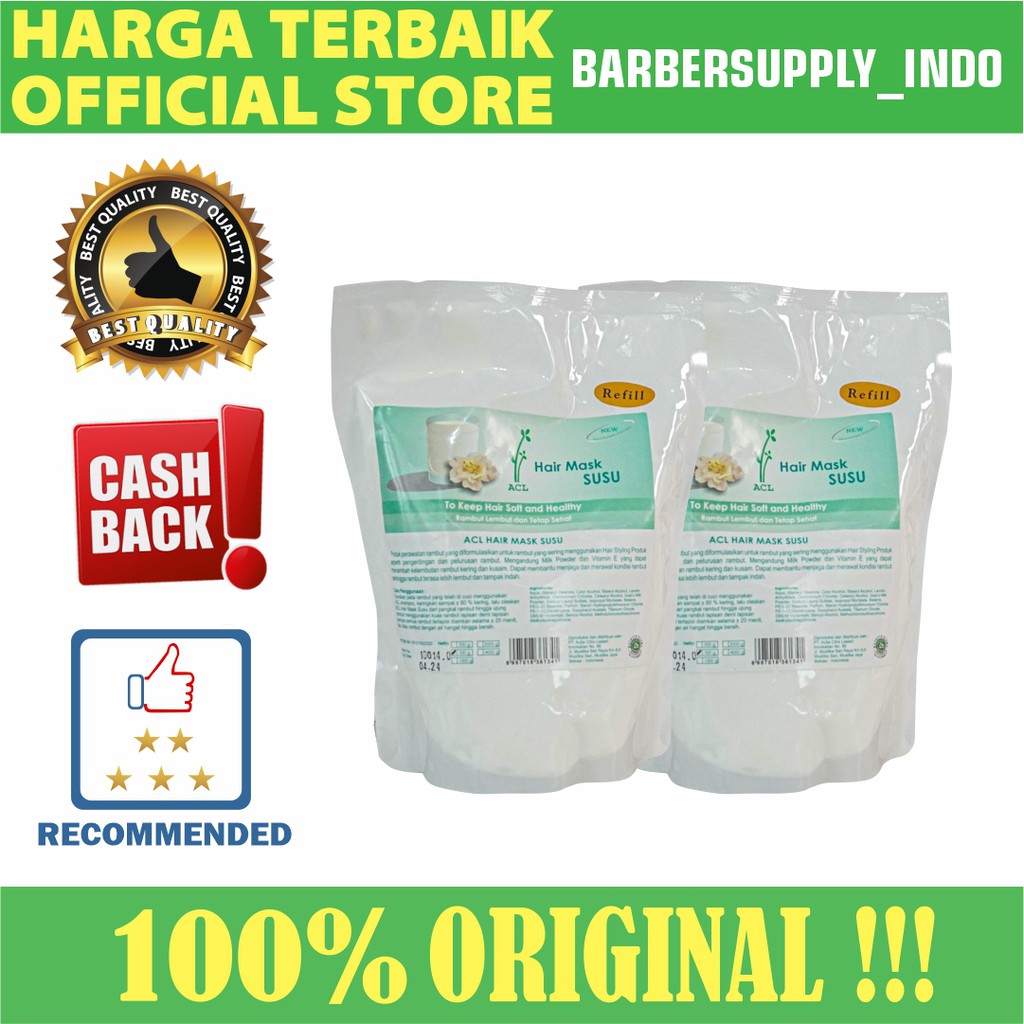 ACL HAIR MASK BARBER SALON SPA REFIL 500gr HAIRMASK AROMATIC MURAH