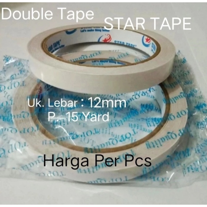 

Double Tape Putih Uk.12mm x 15 yard(1 pcs )