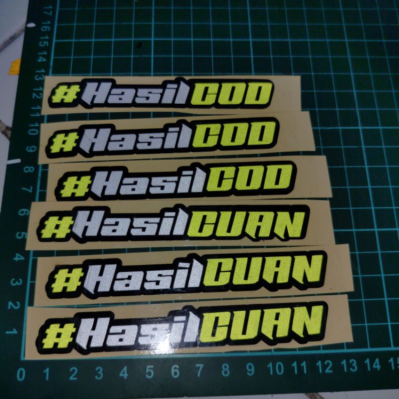 Cutting Sticker Hasil Cod Cuan