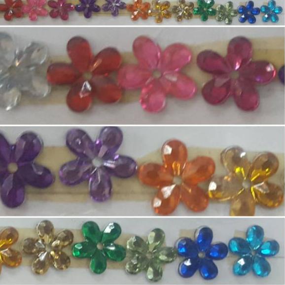 Barang Pilihan.. Batu payet motek kristal akrilik bunga