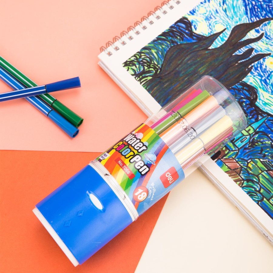 

Deli Felt Pen / Spidol Warna 36 Warna Kemasan Tube E7068