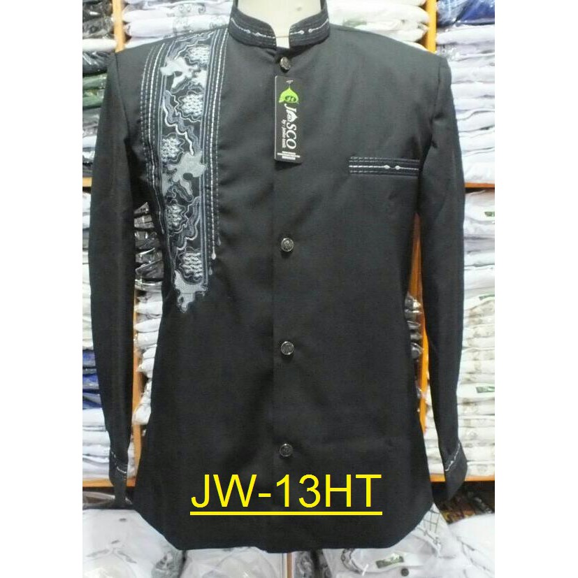 Jasko Sorban Batik Hitam Terbaru | Jas Koko Sorban Batik Hitam | Jas Koko Hitam Sorban Batik