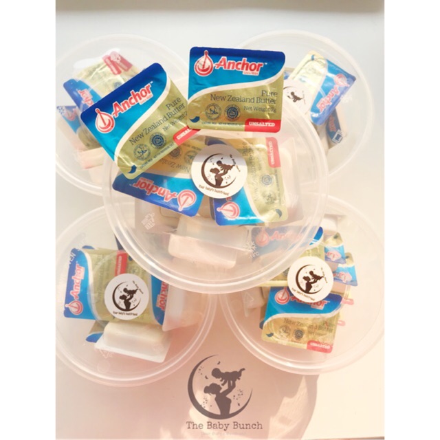 Anchor Unsalted Butter Mini Portion 10 UB Unsalted Butter Anak Bayi HALAL Elle & Vire