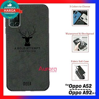 ACC HP OPPO A52 OPPO A92 SOFT CASE DEER CLOTH CANVAS BACK