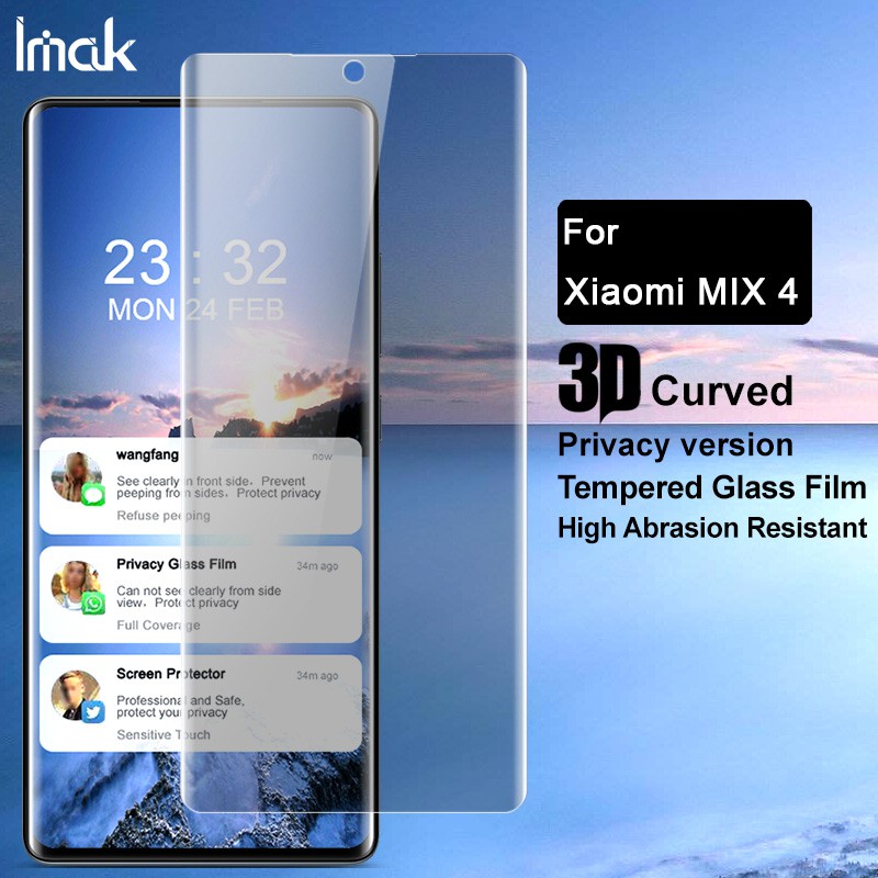 Tempered Glass Xiaomi Mix 4 / Mi Mix 4 IMAK 3D Privacy Anti Spy Screen Protector