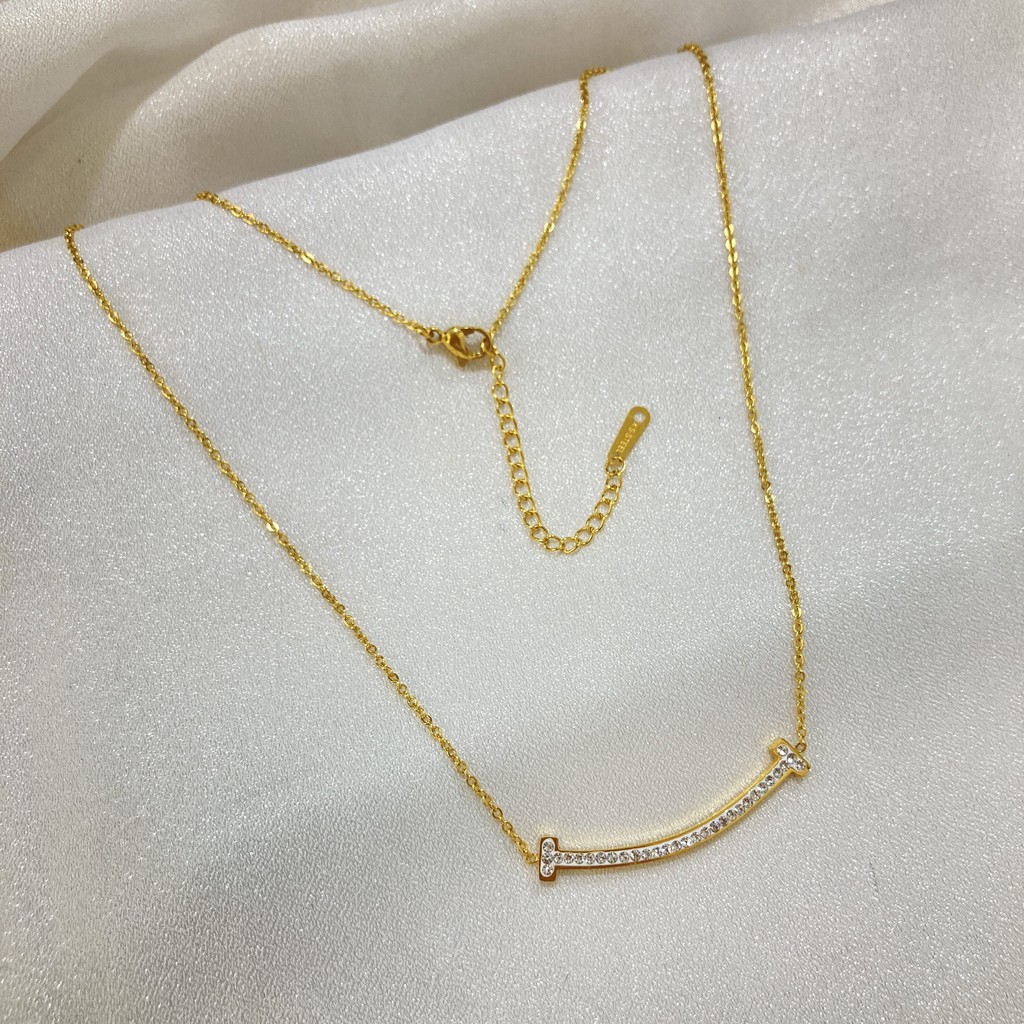Kalung Titanium Permata Anti Karat Aksesoris Perhiasan Korean Style