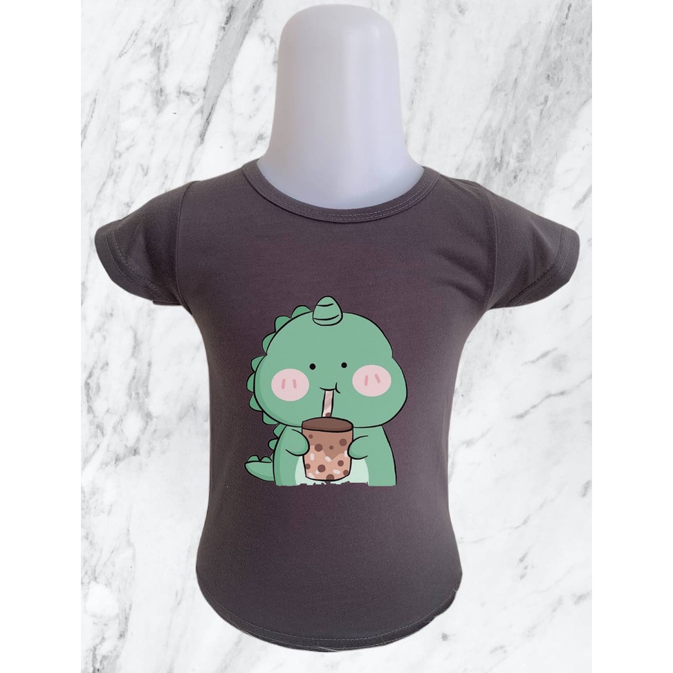 Kaos anak laki laki perempuan motif boba dino | atasan anak motif boba kartun