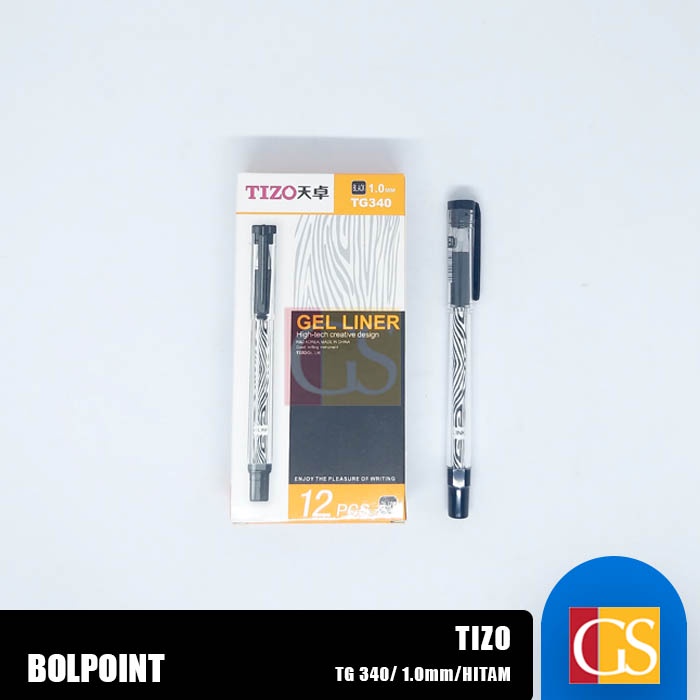 

Pulpen Gel Balliner / Tanda tangan Tizo TG 340 1.0mm Zebra Hitam 1pcs