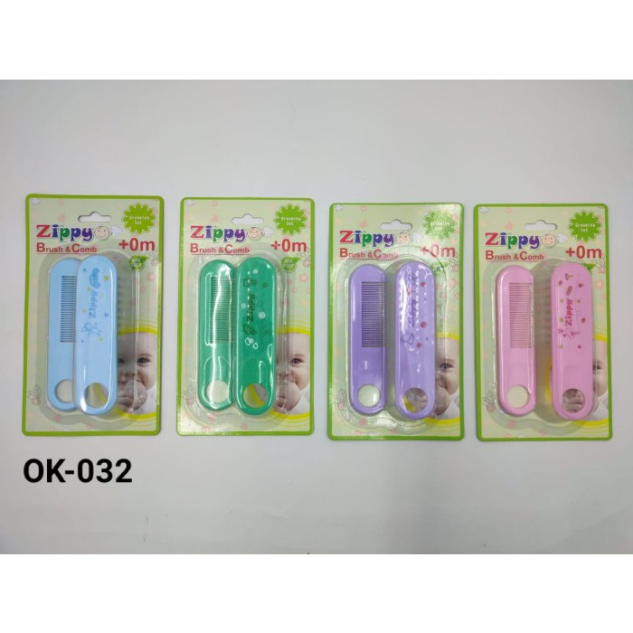 ♥BabyYank♥ Zippy Sikat Sisir Bayi Isi 2 Brush And Combo Baby Grooming Set BPA Free ZIP-OK-032