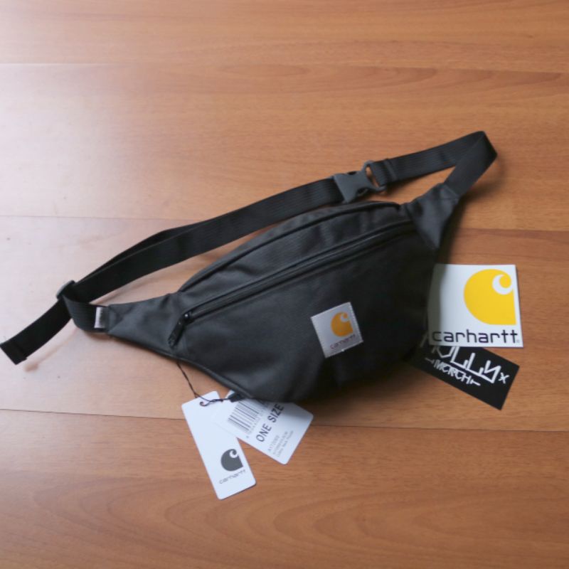 Waistbag tas carhartt hitam logo