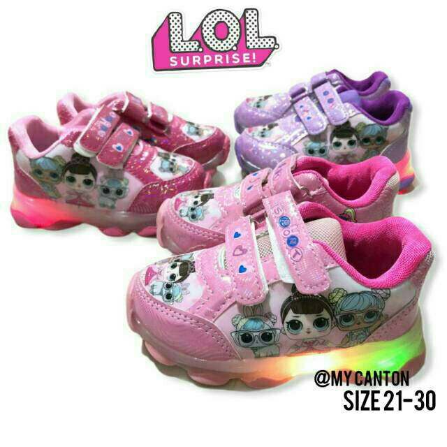 Sepatu lol import  anak lol Led  anak lampu surprise model terbaru BEST SELLER !! murah