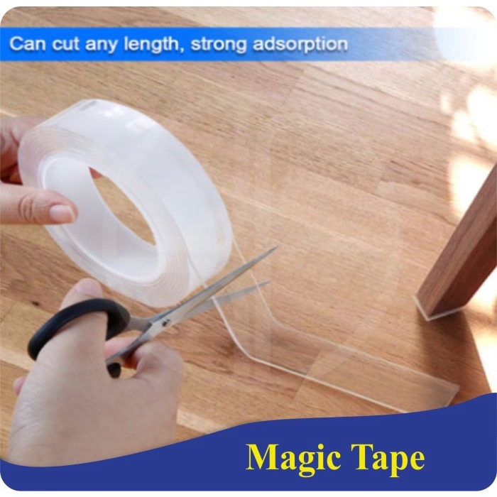 

Promo [2Mmx3Meter] Double Tape Nano Tape Ivy Grip Tape Isolasi Selotip 2Sisi Diskon