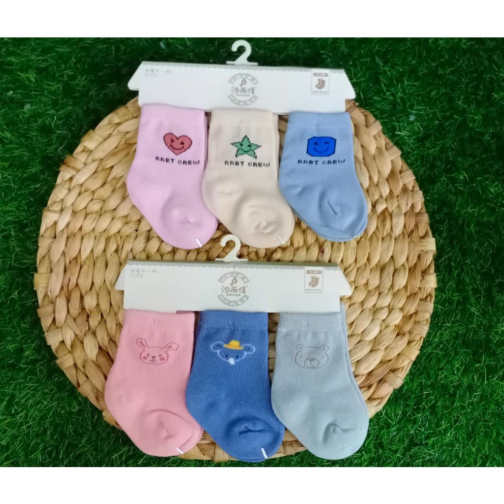 Kaos Kaki Baby Xiyujiha Warna Isi 3 psg-9076