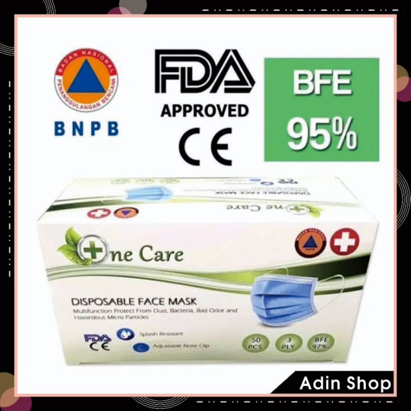 MASKER NE CARE BOX 3PLY DISPOSABLE MASK FACE MASK EARLOOP