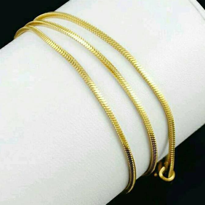 Best Seller Kalung Emas Pria Wanita Kalung Titanium Kalung Keren Kalung Silver - Emas Terlaris