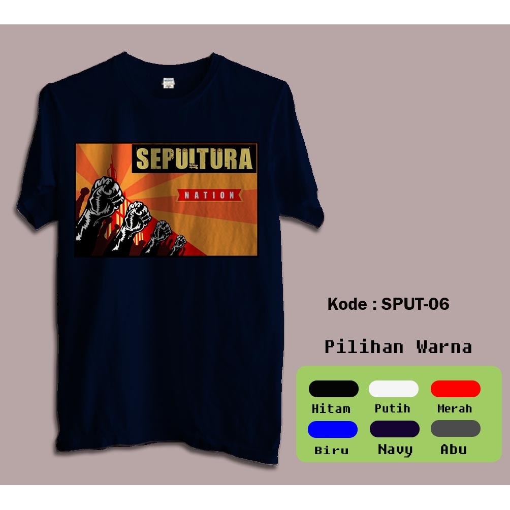 Kaos Music Band Metal Sepultura - Band Metal Rock Sepultura     6