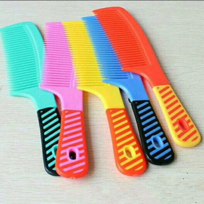 Sisir Rambut Gagang Motif Garis