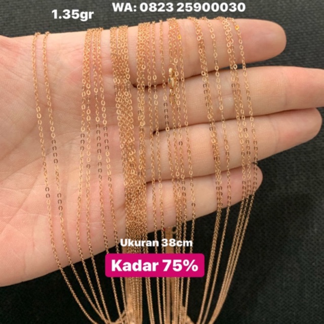  Kalung  Emas  Asli Kalung  Emas  Kadar 750 Toko Emas  