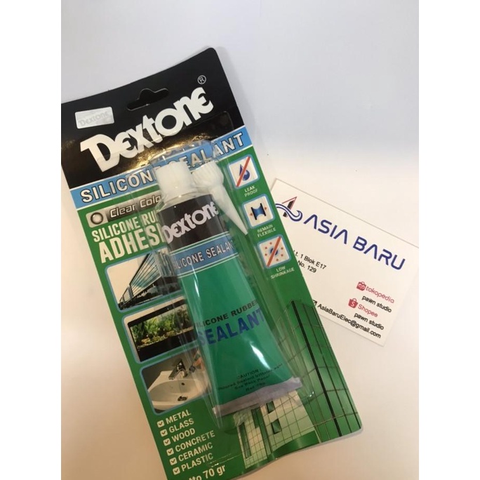 

LEM DEXTONE SILICONE SEALENT BESAR / LEM KACA BENING 70GR pawns88 Juara