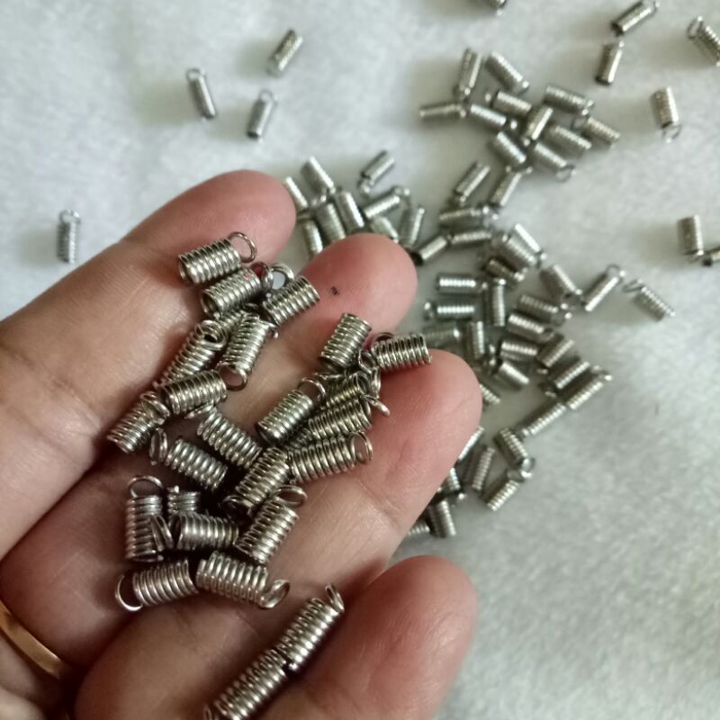 Per besi spiral 50pcs, 4mm, 5mm klep penjepit kokot tali masker