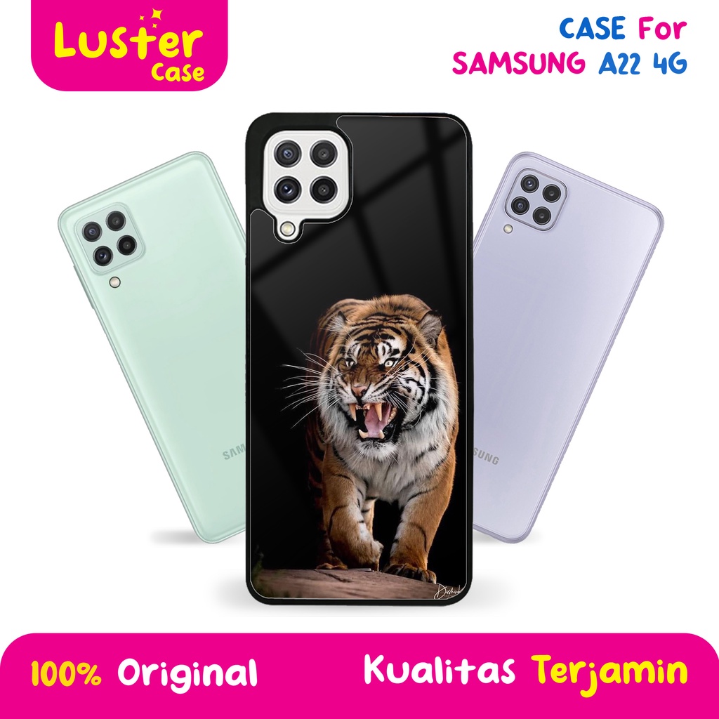 CASE SAMSUNG A22 4G  - Casing SAMSUNG A22 4G Terbaru LUSTER CASE [ MOTIF MACAN ] Silikon SAMSUNG A22