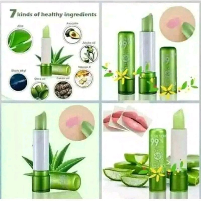 LIPBALM Lipbalm Aloe Vera 99% Soothing Gel Mouisturizing / Lipstik Tahan Air
