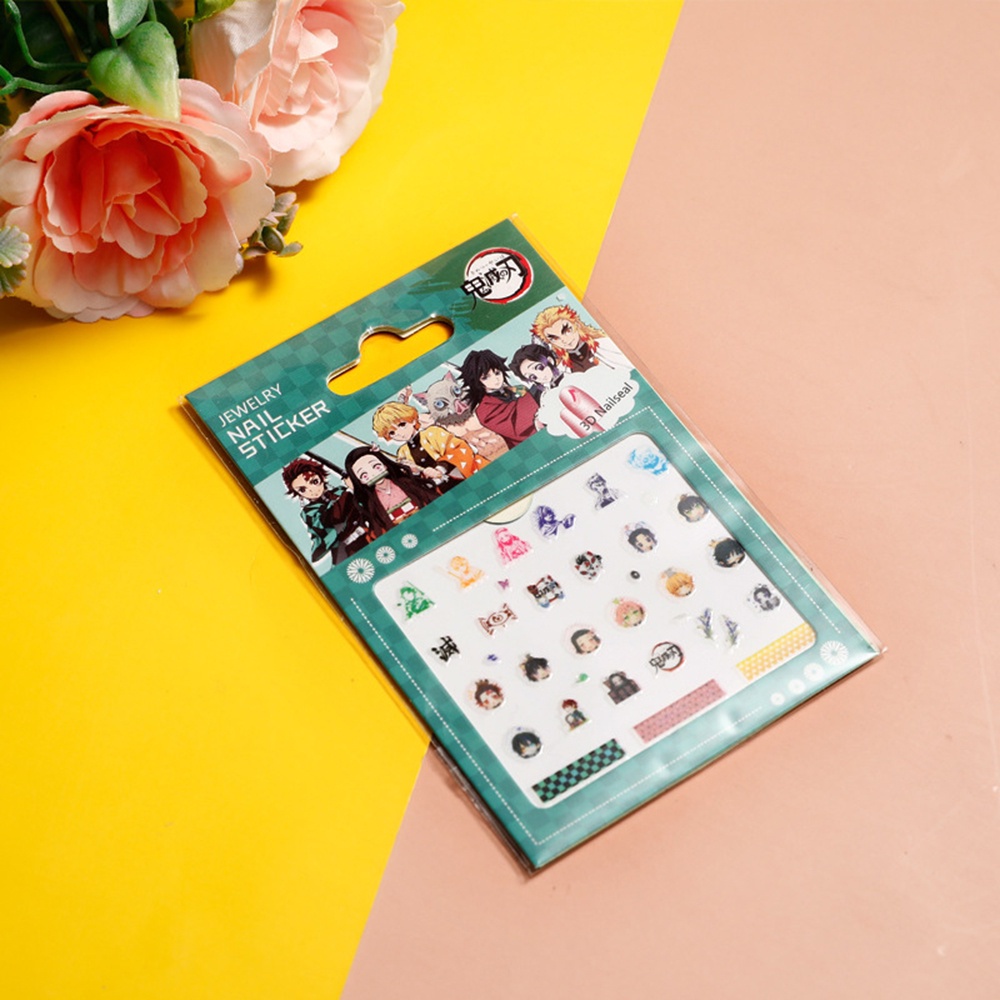 Mxbeauty Stiker Kuku Motif Kartun Anime Demon Slayer Kimetsu No Yaiba Untuk Dekorasi Nail Art
