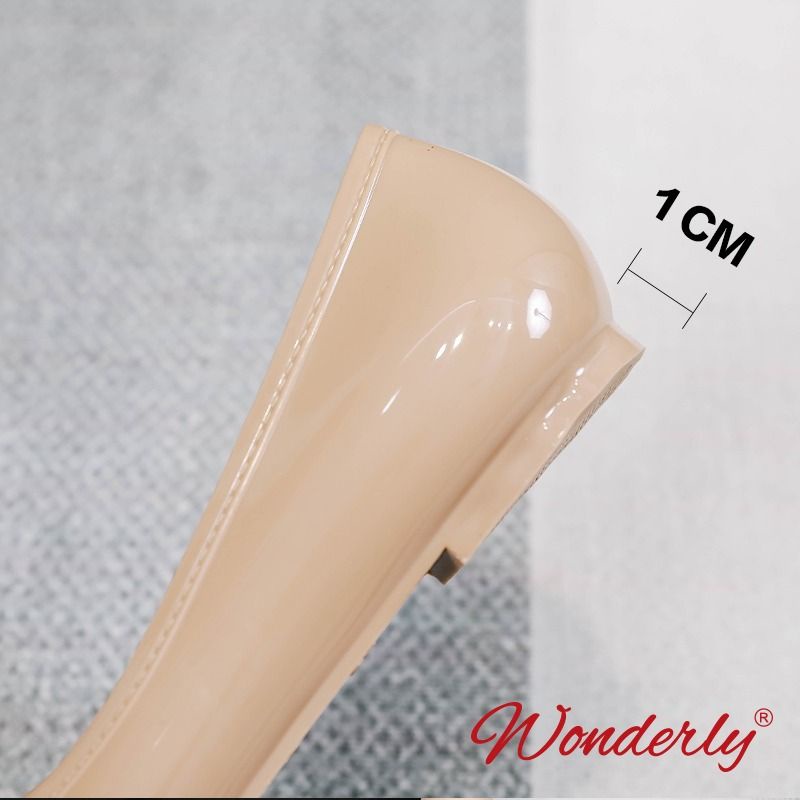 L595 [WONDERLY] Flat Shoes Jelly Wanita Sepatu Kantor Karet Sepatu Kantor Anti Air Sepatu Flat Shoes Karet Sepatu Formal