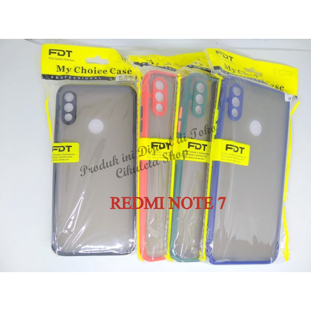 FDT My Choice Hybrid Fuze Matte Case Bumper Softcase REDMI NOTE 7