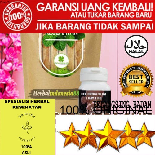 100% ASLI SFT Extra Slim Asli - SFT Extra Slim 1Day1Kg Obat Herbal Pelangsing Badan 100% Original