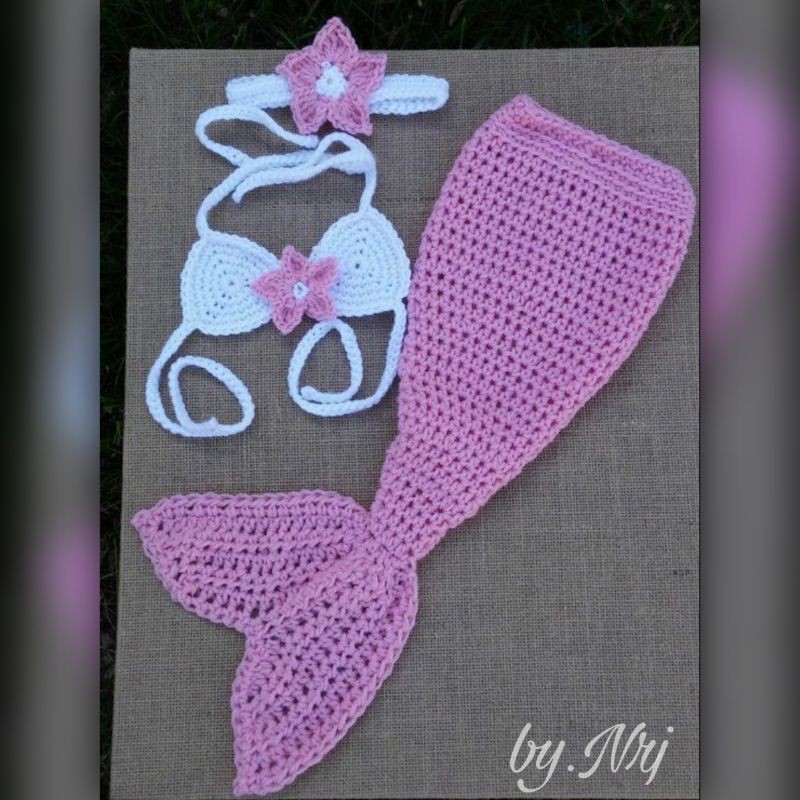 MERMAID KOSTUM / KOSTUM DUYUNG / KOSTUM MERMAID / KOSTUM BAYI / NEWBORN COSTUME / KOSTUM RAJUT